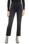 Le Jean Sabine High Rise Straight Leg Crop Jeans In Milo