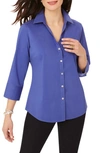 Foxcroft Mary Button-up Blouse In Violetta