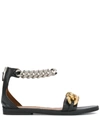 Stella Mccartney 810006w1cu0 Womens Belted Leather Ankle Strap In Black