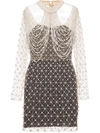 PATBO HAND-BEADED PEARL MINI DRESS