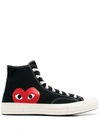 Comme Des Garçons Play Play Converse High Sneakers In Black