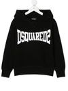 DSQUARED2 LOGO PRINT COTTON HOODIE