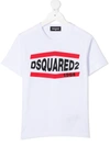 DSQUARED2 LOGO PRINT COTTON T-SHIRT