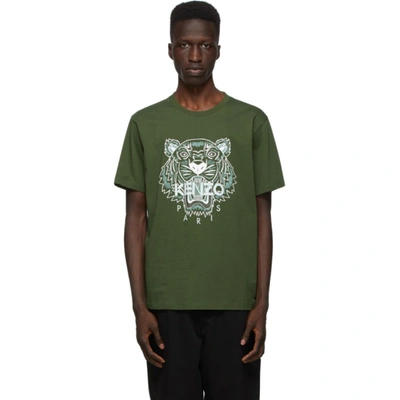 Kenzo 绿色 Tiger T 恤 In Green