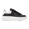 Alexander Mcqueen Exaggerated-sole Leather Sneakers In Black - White