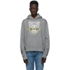 Kenzo Classic Embroidered Tiger Hooded Sweatshirt In Grey