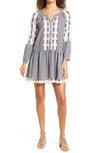 AREA STARS SORRENTO GINGHAM LONG SLEEVE DRESS,AC1600B