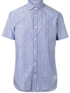 KENT & CURWEN SHORT SLEEVED MIX-STRIPE SHIRT