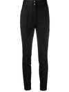 Dolce & Gabbana Logo Plaque Skinny Trousers In Neutrals