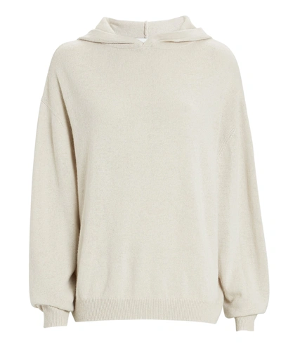 Iro Tiago Hooded Cotton-cashmere Sweater In Dirty Grey