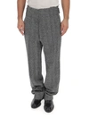 MAISON MARGIELA MAISON MARGIELA SCRATCH FASTENING HERRINGBONE TROUSERS