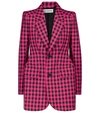 BALENCIAGA HOURGLASS CHECKED TWILL BLAZER,P00532675