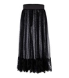 DOLCE & GABBANA POINT D'ESPRIT TULLE MIDI SKIRT,P00533734