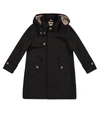 BURBERRY HOODED COTTON TWILL COAT,P00529240