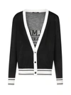 BALMAIN BALMAIN CONTRAST TRIM LOGO KNITTED CARDIGAN