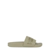 OFF-WHITE INDUSTRIAL TAUPE LEATHER SLIDERS,3307035