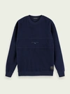 SCOTCH & SODA BRUSHED COTTON-BLEND LONG SLEEVE SWEATSHIRT,8719029259055