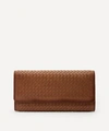 DRAGON DIFFUSION INTERLACED WOVEN LEATHER FLAP WALLET,000705955