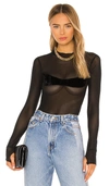 Sami Miro Vintage Mesh Bodysuit In Black