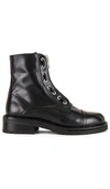 Allsaints Ariel Leather Zip Combat Boots In Black ModeSens