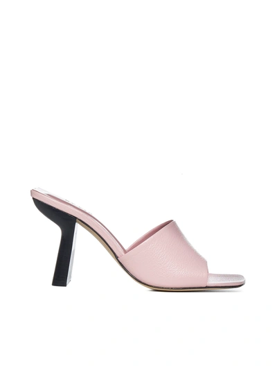 By Far Liliana Leather Sandals In Pink