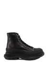 Alexander Mcqueen Tread Slick Ankle Boots In Black