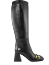 GUCCI BLACK LEATHER BOOTS,11658011