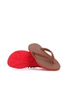 Christian Louboutin 10mm Loubi Flip Rubber Thong Sandals In Brown/clear