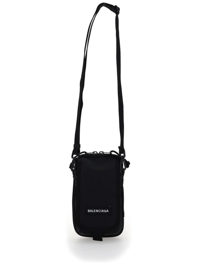 Balenciaga Men's Nylon Cross-body Messenger Shoulder Bag In Black