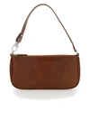By Far Tan Lizard Rachel Shoulder Bag In Tan