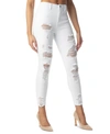 ALMOST FAMOUS JUNIORS' DESTRUCTED HIGH-RISE SKINNY JEANS