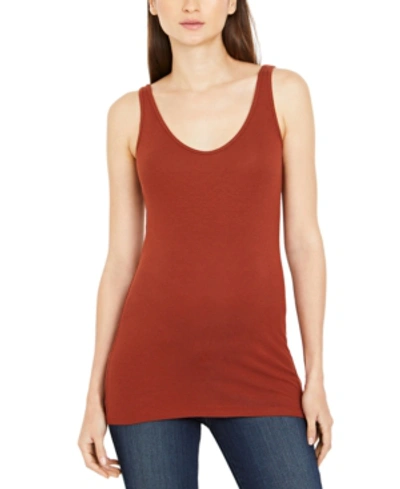 A Pea In The Pod Maternity Ruched Tank Top In Brandy Brown