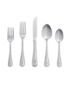 RIVERRIDGE HOME RIVERRIDGE BEADED 46 PIECE MONOGRAMMED FLATWARE SET