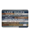 Laural Home Lake Rules Kitchen Mat In Navy