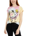 PEANUTS JUNIORS' SNOOPY WOODSTOCK PRINTED GRAPHIC T-SHIRT