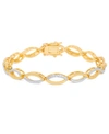 Macy's Diamond Accent Infinity Bracelet In Gold-plate In Gold