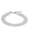 Macy's Bismark Bracelet In Silver Plate Or 18k Gold Plated In Silver