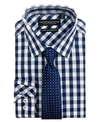 NICK GRAHAM MEN'S MODERN FIT DRESS SHIRT AND TIE SET