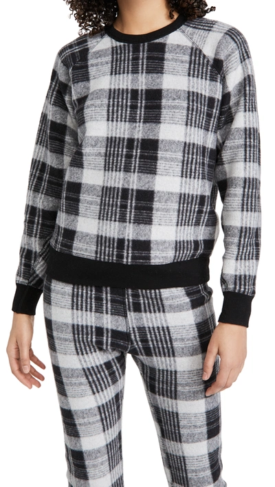 The Great . The College Sweatshirt In Black Lumber Plaid