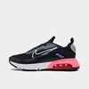 Nike Big Kids Air Max 2090 Casual Sneakers From Finish Line In Black/metallic Silver/sunset Pulse