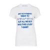 Off-white Slogan Print T-shirt In White Blue
