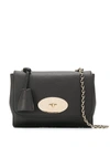 Mulberry 'lilly' Black Shoulder Bag With Twist Lock Closure In Black
