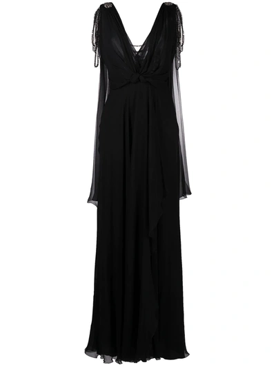 ALBERTA FERRETTI CRYSTAL-EMBELLISHED GOWN