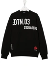 Dsquared2 Multi-logo Print Sweatshirt In Black