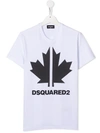 Dsquared2 Teen Logo-print T-shirt In White