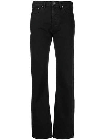 Kenzo Mid-rise Straight-leg Jeans In Black