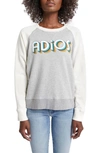 MOTHER 'THE SQUARE' DESTROYED GRAPHIC PULLOVER SWEATSHIRT,8042-272
