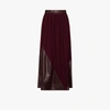 ROKSANDA PURPLE POLA PANELLED MAXI SKIRT,RS21S417115428051