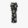 ERDEM BLACK JUDE CARNATION PRINT SILK MAXI DRESS,PS2121499CBBCJUDEDRESS15625360