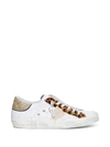 PHILIPPE MODEL PRSX LOW SNEAKERS WITH ANIMALIER AND GLITTER DETAIL,PRLDVGL1